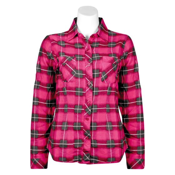 Chemise à carreaux en flanelle pour femmes