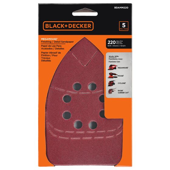 MegaMouse finishing sandpaper - Grit 220 - 5/Pkg