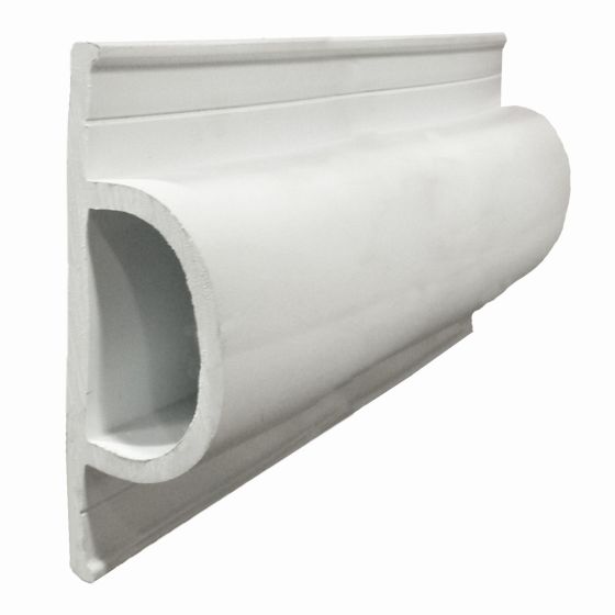 Bumper, D Roll – White - 16’ x 3" x 1"
