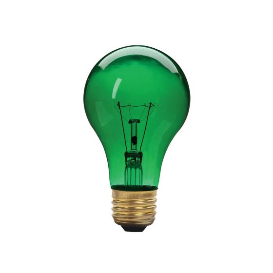 Ampoule fête, incandescente, A19, 60 W, vert