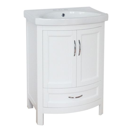 Meuble-lavabo, Bellina, blanc, 2 portes/1 tiroir, 24" x 34"