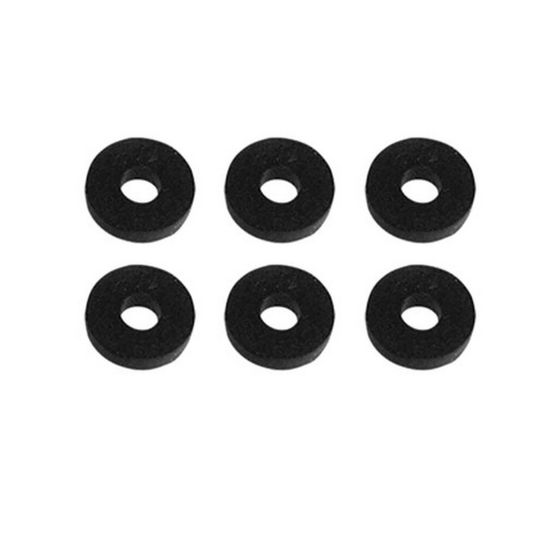Rondelle plate, 9/16", noir, 6/pqt