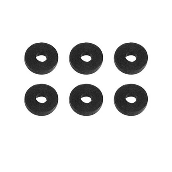 Rondelle plate, 19/32", noir, 6/pqt