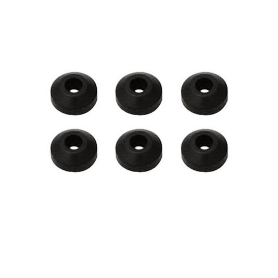 Rondelle, 1/2", noir, 6/pqt
