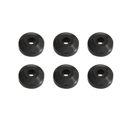 Rondelle, 13/32", noir, 6/pqt