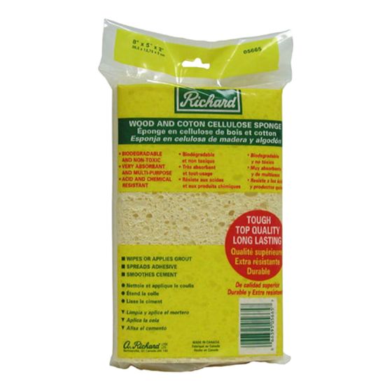 Grouting Sponge - 8" x 5" x 2 1/2" - Yellow