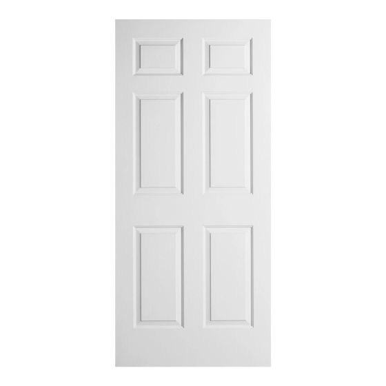 Porte intérieure à six panneaux, 28" x 80", blanc