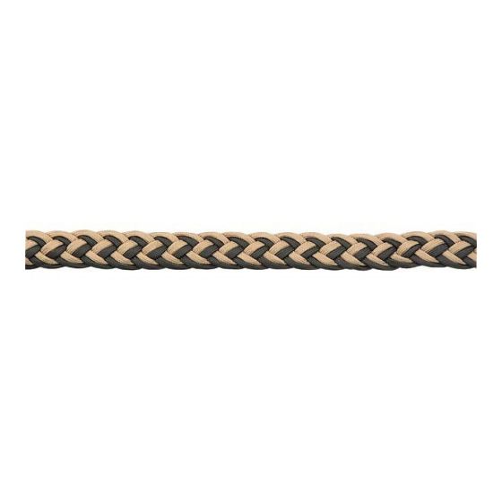 Polyester Barrel Rein - Black/Tan - 1" x 7 1/2"