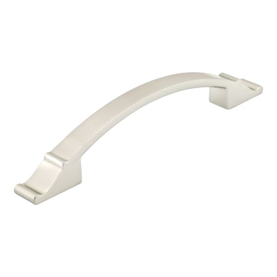 Poignée traditionnelle en métal Teramo, Classique, nickel brossé, 1/pqt, 128 mm