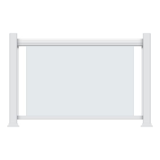 Legacy kit for glass railing - White - 72" x 42"