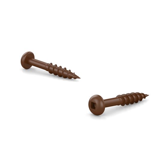 Treated Wood Screws - #8 x 1 1/4" - Ceramic-Coated - Pan Head - 100/Pkg