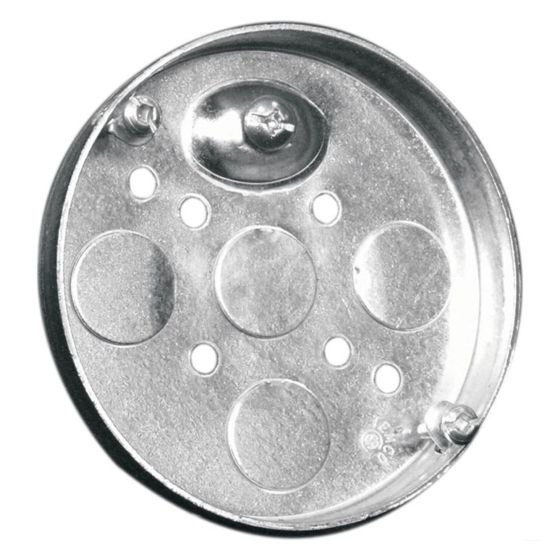 Round electrical box for ceiling pan