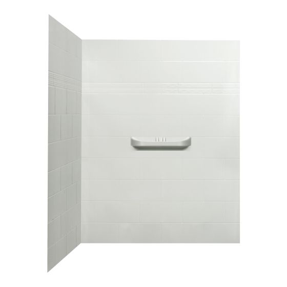 Mur de douche, Suprême, 48", 2 pièces, acrylique, blanc