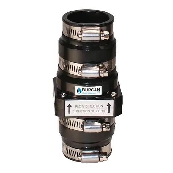 Check Valve - 1 1/4" and 1 1/2" - 2" ABS - Black