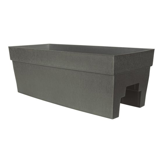 Jardinière de rampe Harmony, 27", ardoise