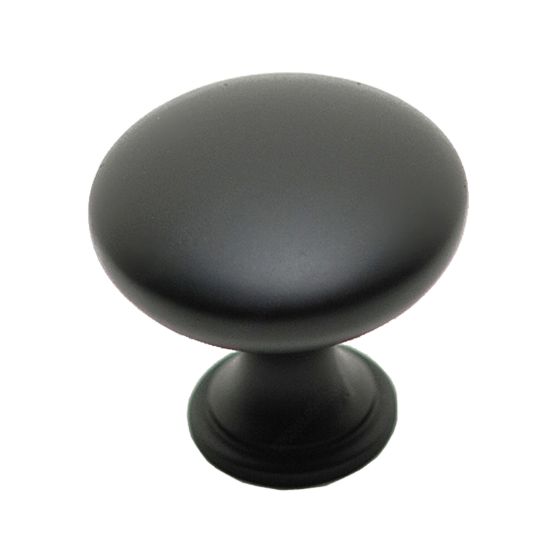 Bouton contemporain en métal Copperfield, noir mat, 1/pqt, 30 mm