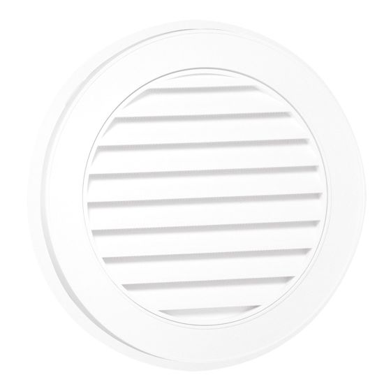 Round Gable Vent - 18" - White