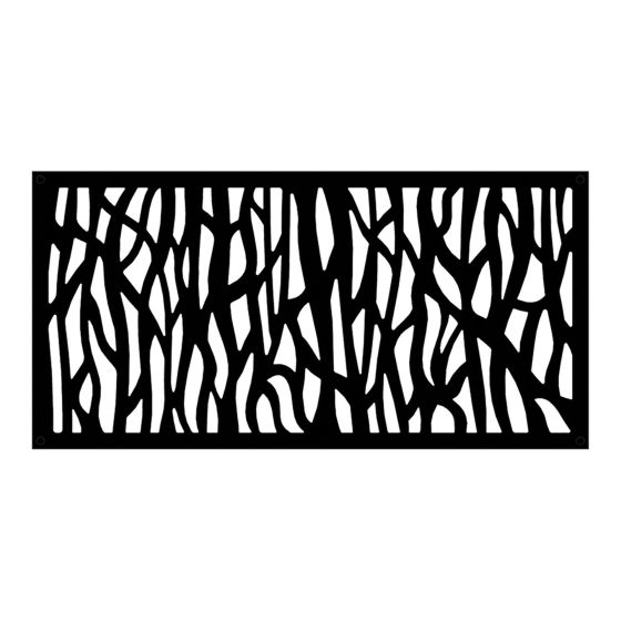Sprig Decorative Panel - 0.3" x 4' x 2' - Black