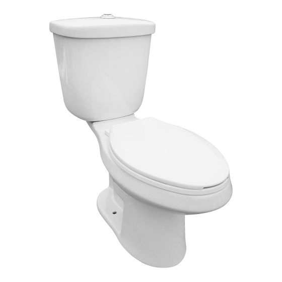 Toilette cuvette allongée ADA, 2 pièces, double chasse, 4 l/6 l, blanc