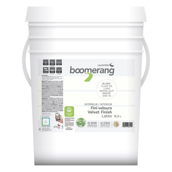 Peinture recyclée Boomerang, fini velours, clair de lune, 18,9 l