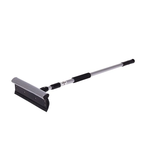 Raclette de fenêtre, 10", avec manche télescopique