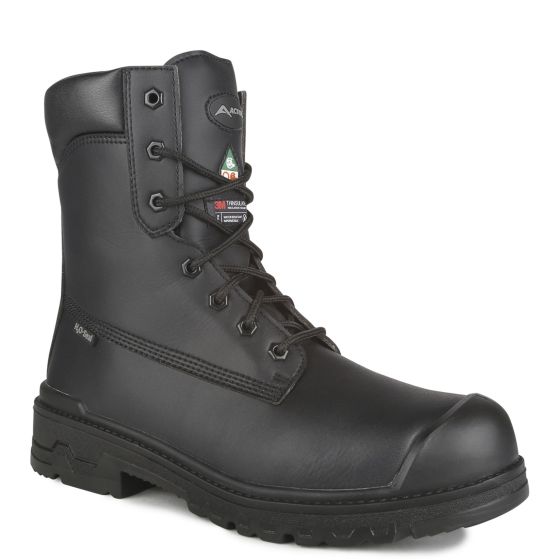 Bottes de travail véganes 8", Prospect, microfibre & CHEMTECH, noir