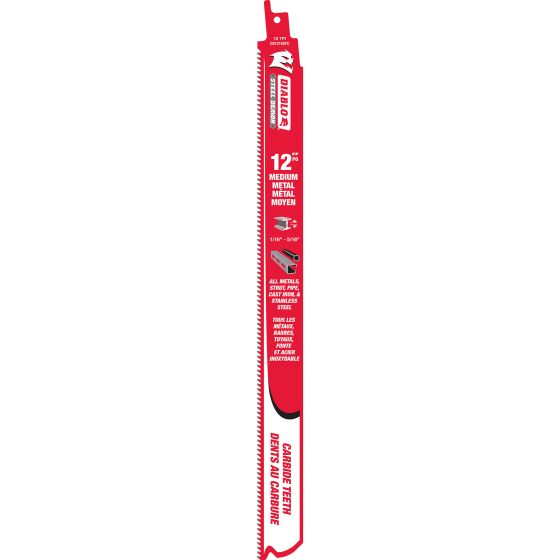 DIABLO carbide reciprocating blade metal - 12"