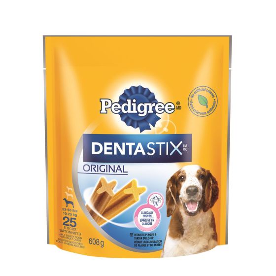 Dentastix pour chiens moyens de 22-55 lb (10-25 kg), original, 608 g
