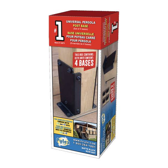 Universal post base set for pergola