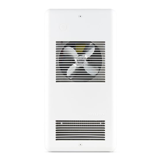 Residential Fan Forced Heater - White - 240 V / 500 W - 8 2/3" x 17 1/8" x 3 1/5"