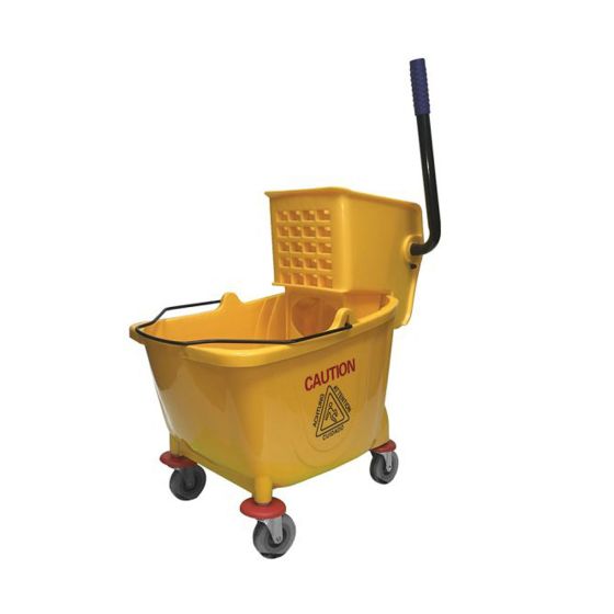 Industrial bucket on wheels with wringer - 25L