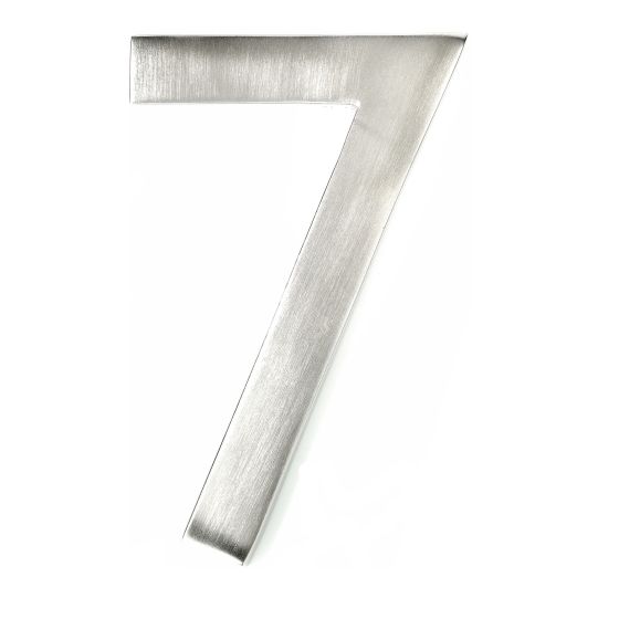 Modern style house number #7 - Satin nickel - 1/4" x 3"