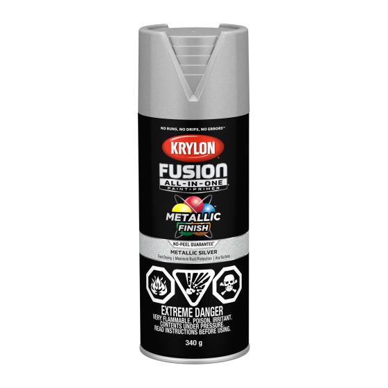 Fusion Spray Paint And Primer All-In-One - 340 g - Silver - Hammered