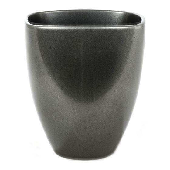 Orchid Artdeco Ceramic Pot - 14 cm - Black