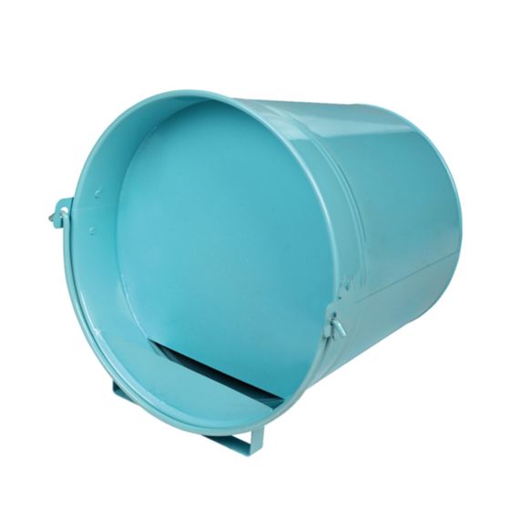 Abreuvoir en acier galvanisé peint pour volaille, 12 l, bleu