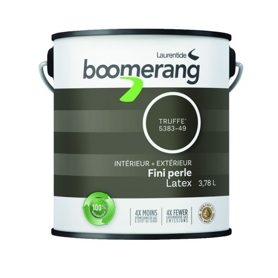 Peinture recyclée Boomerang, fini perle, 3,78 l, truffle