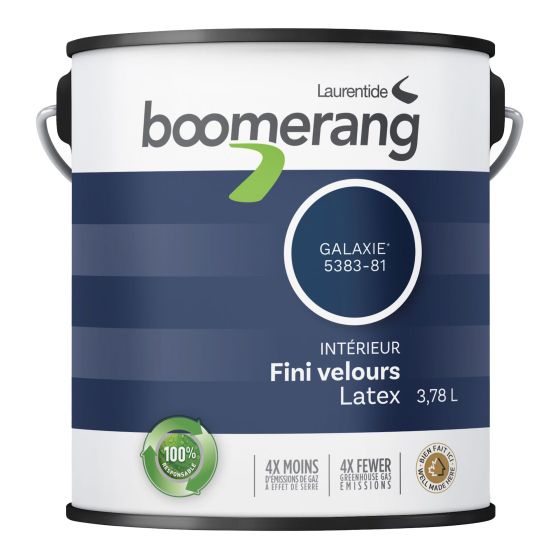 Peinture recyclée Boomerang, fini velours, galaxie, 3,78 l