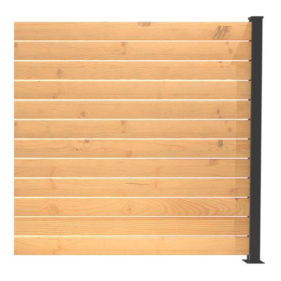 Ensemble de poteaux de fin, 72", noir