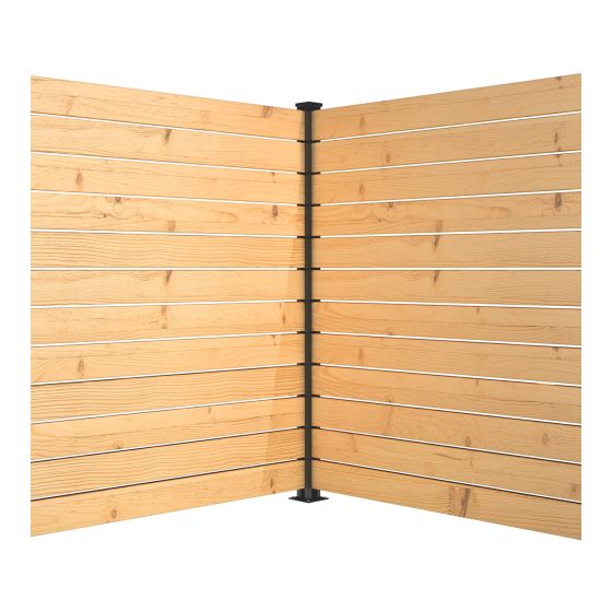 Ensemble de poteaux de coin, 72", noir