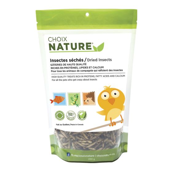 Insectes séchés entiers, 200 g