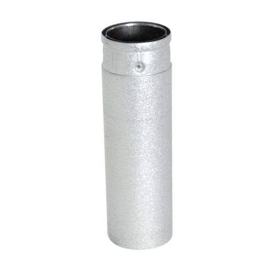 Longueur de tuyau pour poêle à granules, gris, 4"