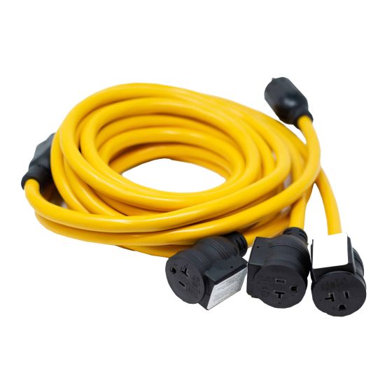 Generator Extension Cord - TT-30P/5-20R x3 - 25'