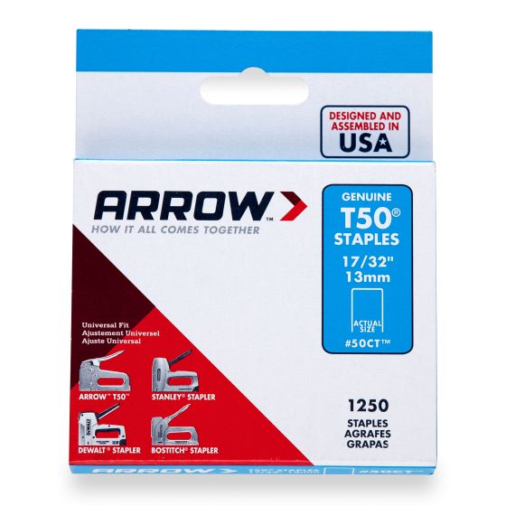 Agrafes T50, 17/32", 1250/pqt