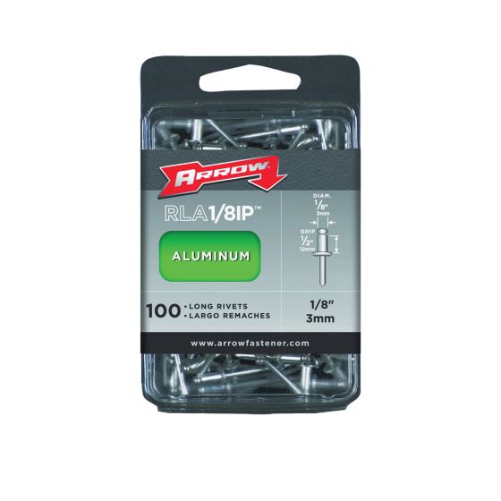 Rivet en aluminium, 1/8", 100/pqt