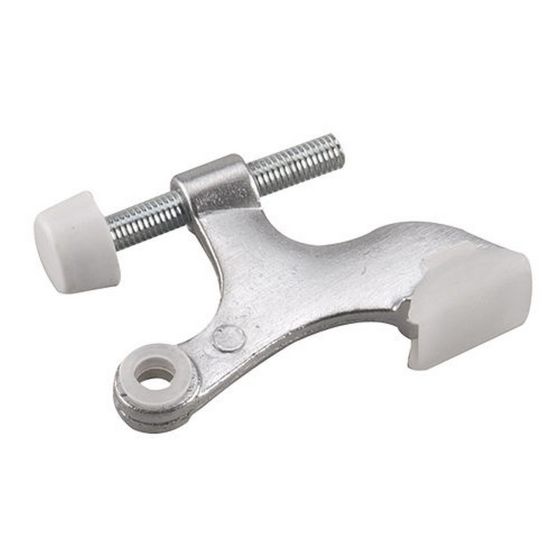 Heavy-Duty Hinge Pin Door Stop - Brushed chrome - 8 mm x 45 mm x 17 mm