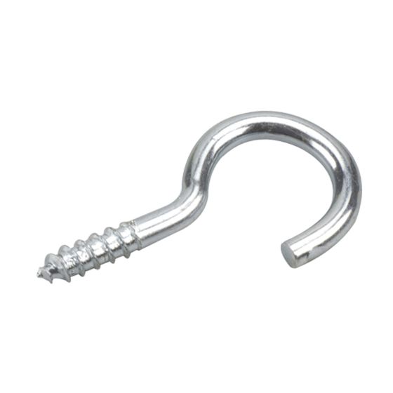 Crochet à vis, zinc, 8/pqt, 1 3/8"