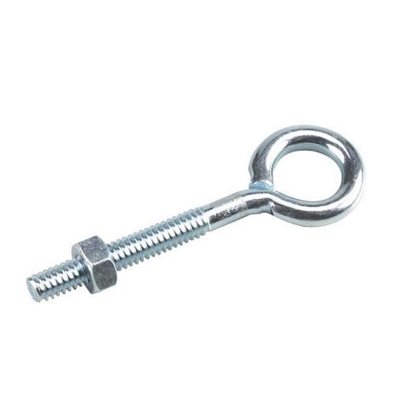 Vis à oeillet avec écrou, zinc, 1/4" x 3"