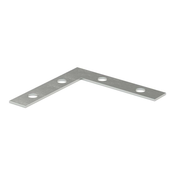 Plaque de coin plate, zinc, 2 1/2 "