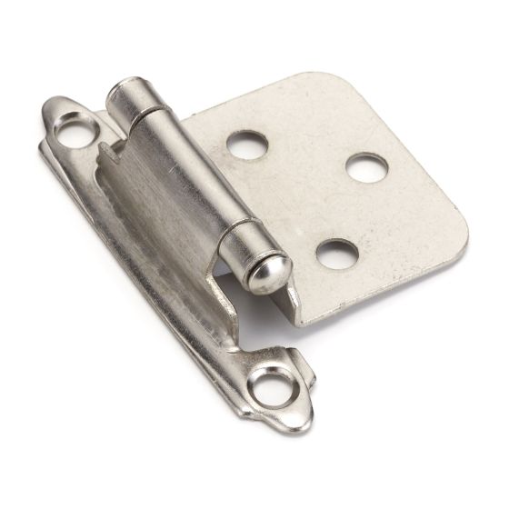 Charnière semi-dissimulée avec ressort, nickel brossé, 2 3/4" ,2/pqt