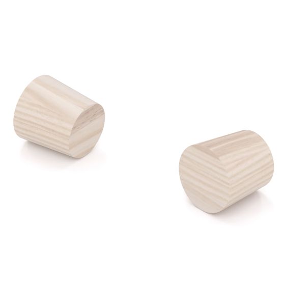 Flat Wood Cover Cap - Maple - 3/8" - 25/Pkg